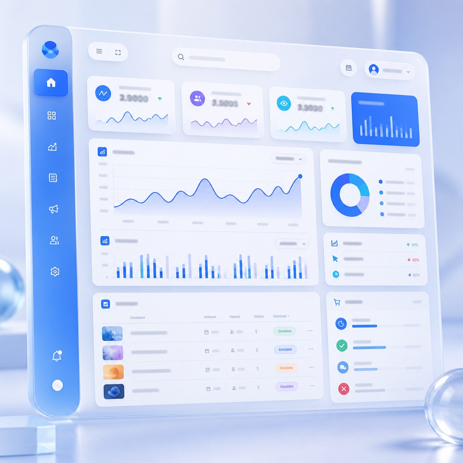 Customer dashboard preview for tracking ad orders