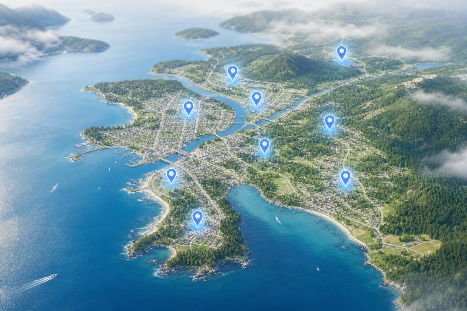 Map of local ZIP coverage areas